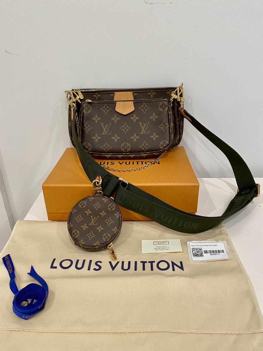 New! Louis Vuitton Multi Pochette Accessoires Shoulder Bag Khaki