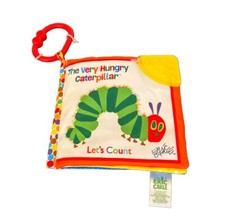 The Very Hungry Caterpillar Let's Count Soft Teether Baby Book With Travel Clip