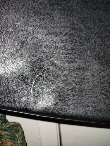 Victoria's Secret Black Pebbled Faux Leather Large Tote Bag With Tag Small Mark - Picture 16 of 16