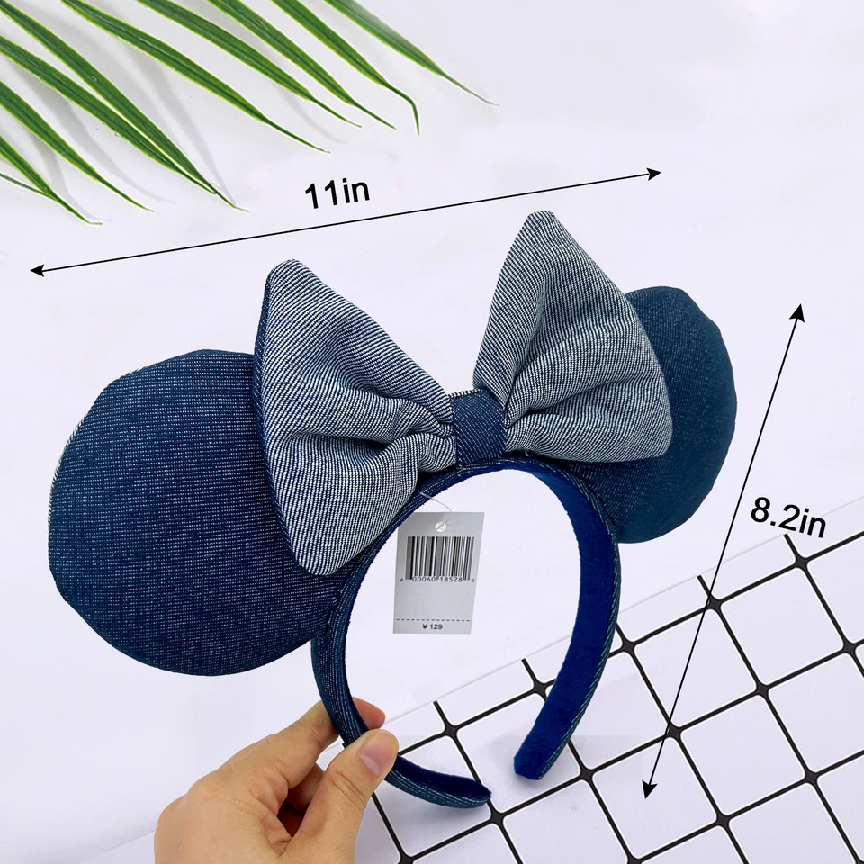 Orejas de Minnie con lazo gris Mickey Mouse Disney-Parques orejas azul champán Foto 3 de 4