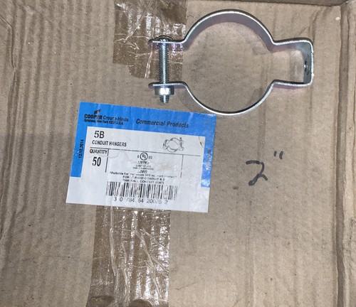 Eaton Crouse Hinds Conduit Hangers 2” Item 5B Quantity Of 50, Last One! - Picture 3 of 5