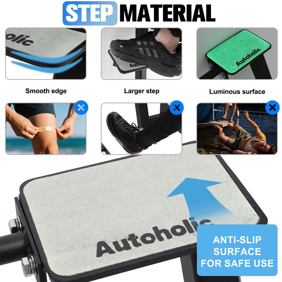 Boat Trailer Step 4 Step with Handle Non-Slip Step for Universal ...