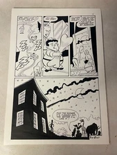 ABBOTT and COSTELLO #12 original comic art 1969 LAST PG half SPLASH EMPTY MUSEUM