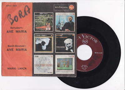 Platte 45 Umdrehungen Mario Lanza Schubert Bach Ave Maria 45N-C 0005 SCD3