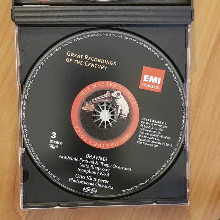 OTTO KLEMPERER Brahms Symphonies Nos 1-4 EX/EX(3CD) - Bild 3 von 4