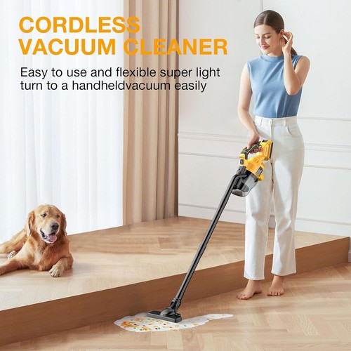 Cordless Vacuum for Dewalt 20V Battery, Handheld Vacuum Cleaner with Washable HE - Picture 7 of 12