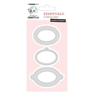 STUDIO LIGHT - Stanzform Präge Stanzschablone Cutting Die, Nested shapes oval 