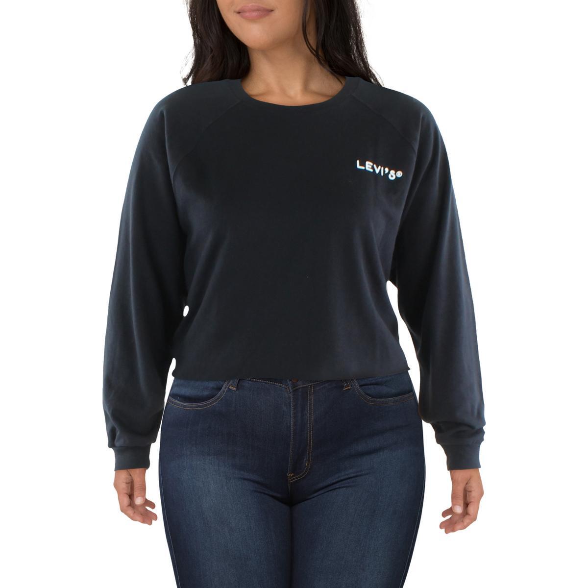 Женская хлопковая футболка-пуловер с логотипом Levis Plus BHFO 7374