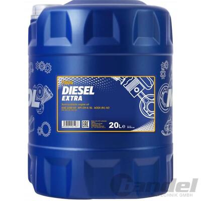 20 LITER 10W40 DIESEL EXTRA MOTORÖL passend für VW 505/502/500.00 MB 229.1/3