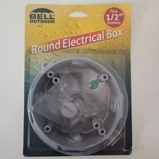 Bell Outdoor Round Splice Box, Aluminum, 4", Gray Model 5361-5