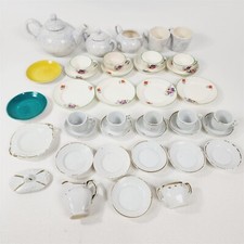 Vintage 46pc Porcelain China Childs Tea Sets Goldcastle Melanie Dragon Good Girl