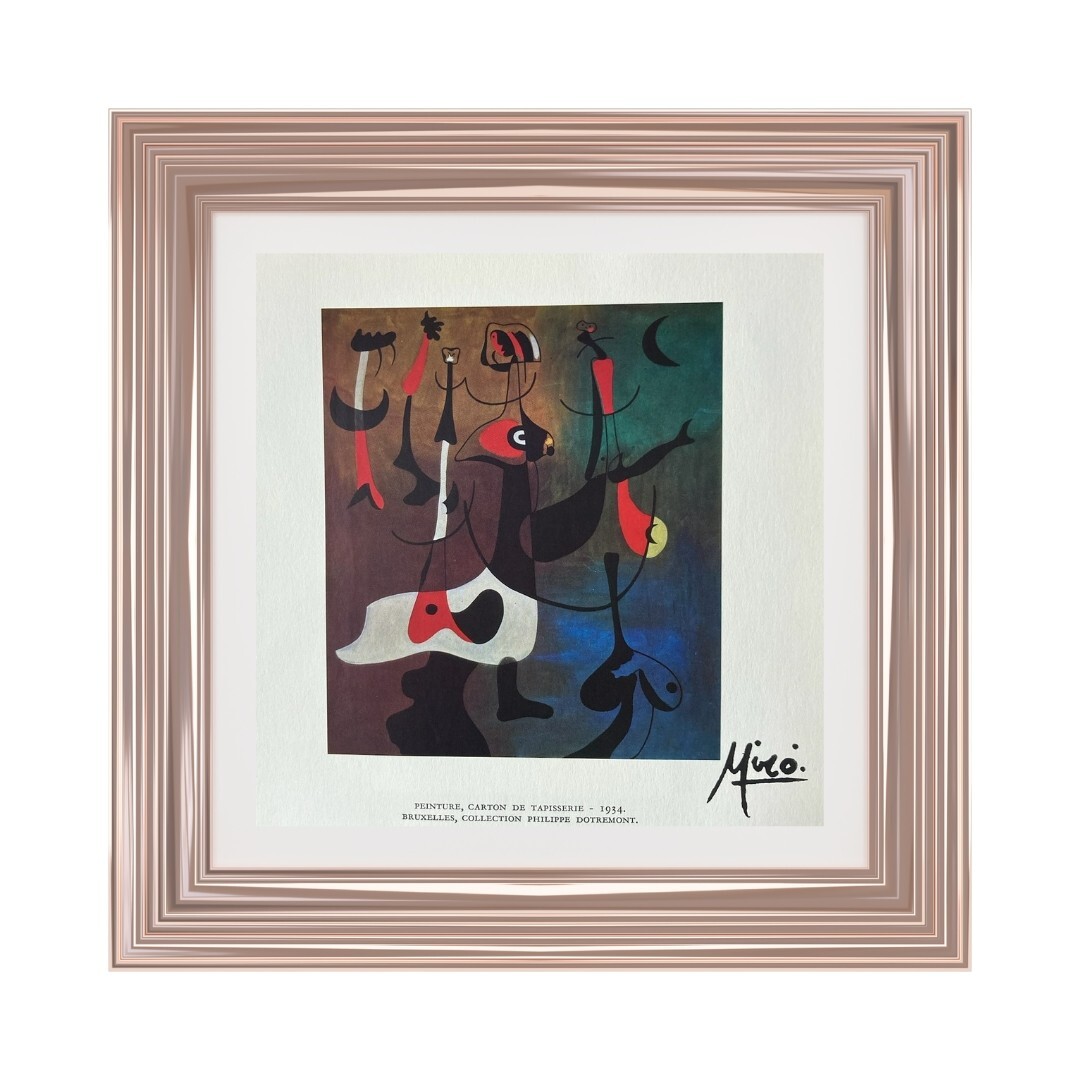Joan Miró Coleccionable, Pintura (Tapiz Caricatura), 1934- Edición Limitada Firmada