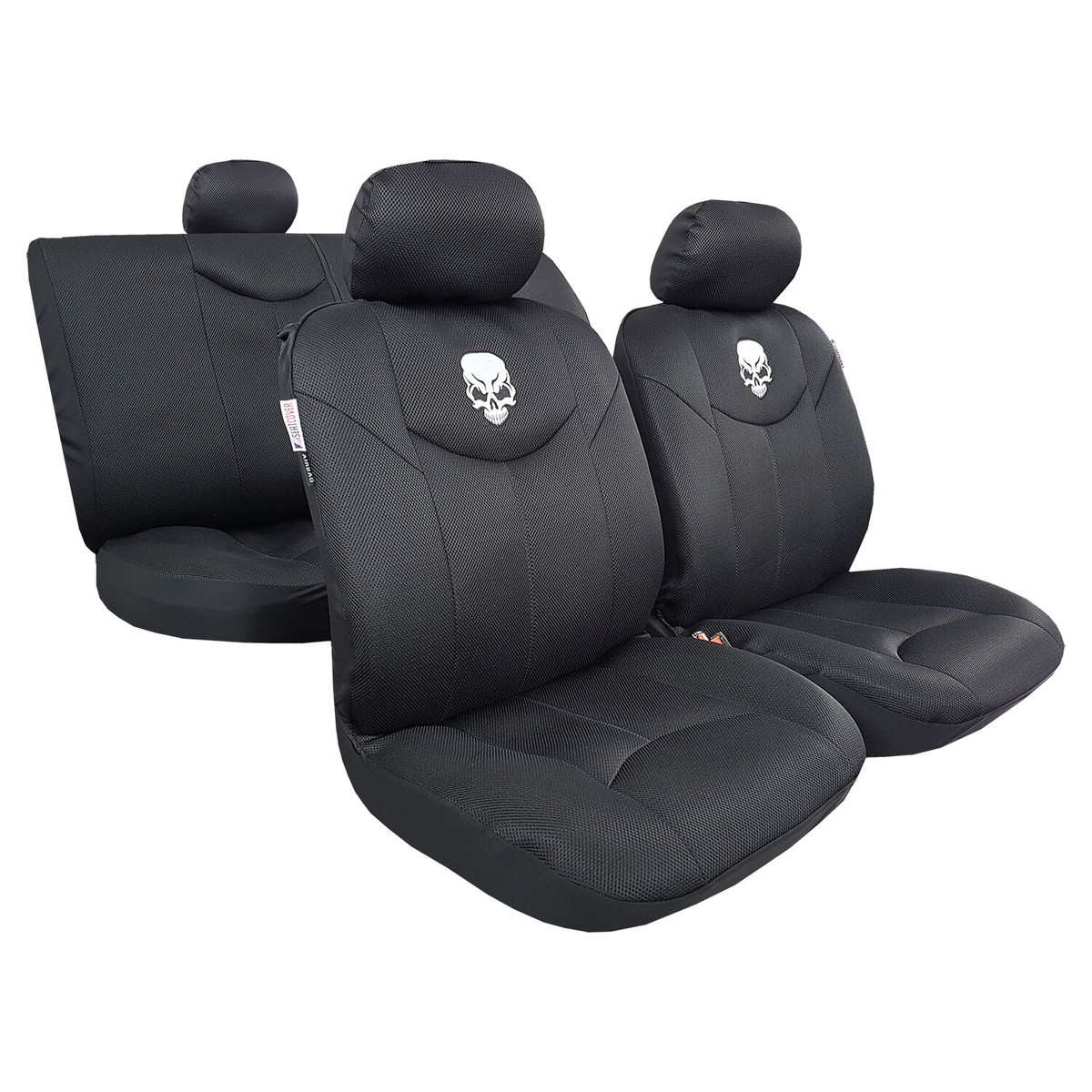 Black Car Seat Covers Full Set For Front Rear Bench Quality Mesh