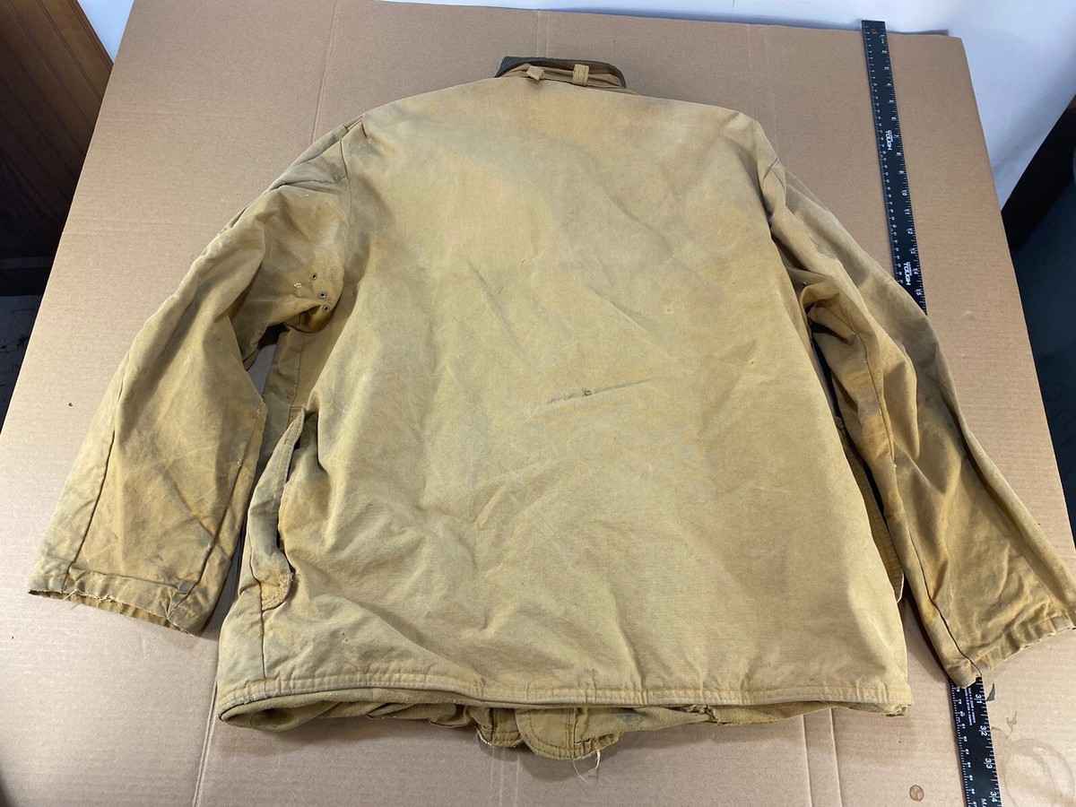Vintage 50s 60s Hunting Jacket Coat Khaki Canvas Shooting Vintage 50s 60s Hunting Jacket Coat Khaki Canvas Shooting