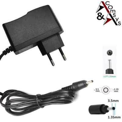 Power Supply Adapter Charger 9V 1100mA .. 1900mA Max 1.2A Hollow Plug 3.5*1.35mm