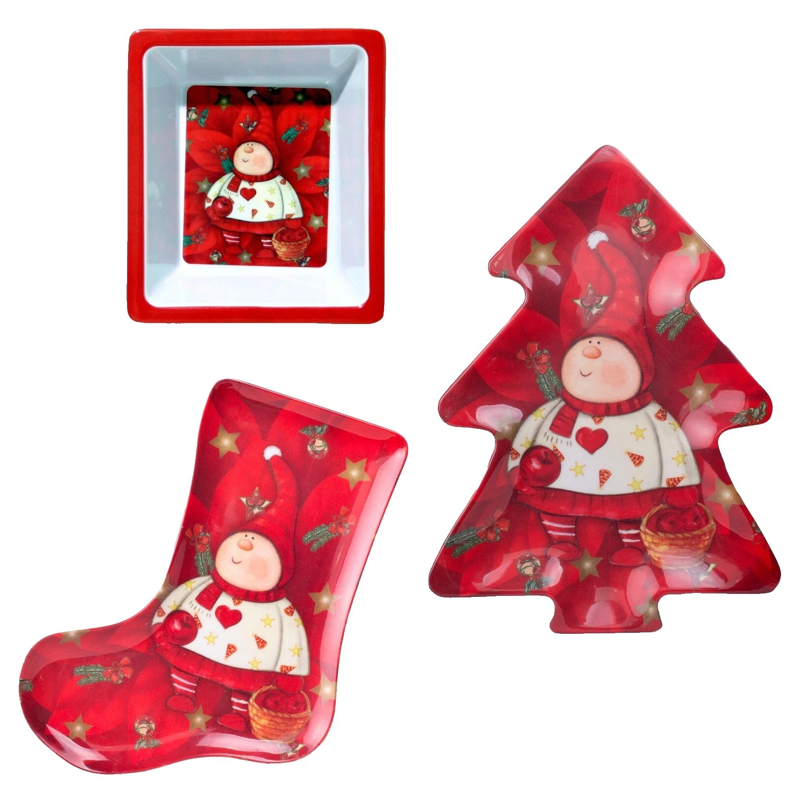 Christmas White Plastic Party Tableware & Serveware