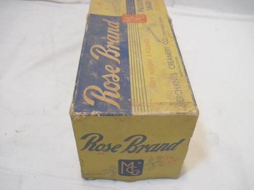 OLD CARDBOARD ROSE BRAND SHARP CHEESE PROCESS CHEESE CRATE BOX ADVERTISING - Picture 2 of 5