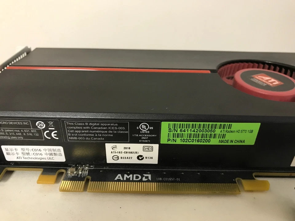 Genuine ATI Radeon HD 5770 1GB Video Card for Apple Mac Pro A1186 2008 A1289 - Image 2 of 4