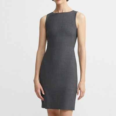 Theory 8 Dress Silver Gray Sheath 