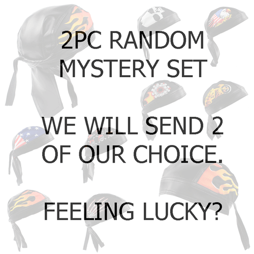 SKULL CAP Biker Cotton Faux Leather Motorcycle Bandana Head Wrap Du Do Rag Black - Picture 19 of 19