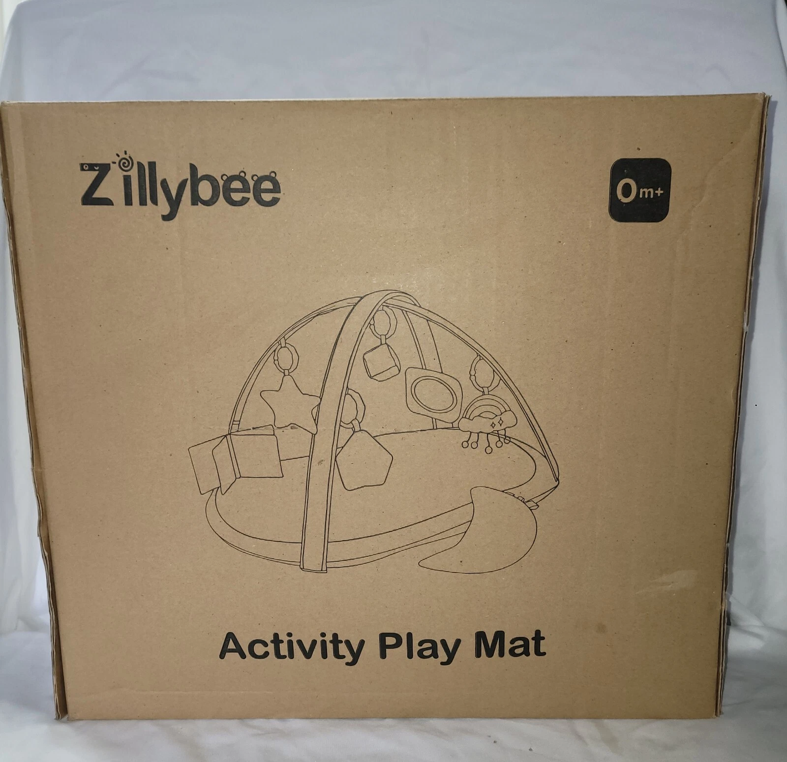 Baby Gym Play Mat Tummy Time Mat 6 Toys Washable Baby Activity NEW Rare