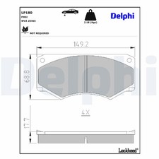 DELPHI Bremsbelagsatz Scheibenbremse LP180 f&uuml;r 601 PUCH KLASSE T1 MERCEDES W460