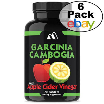 Angry Supplements Weight Loss Garcinia Cambogia with Apple Cider Vinegar 6 Pack