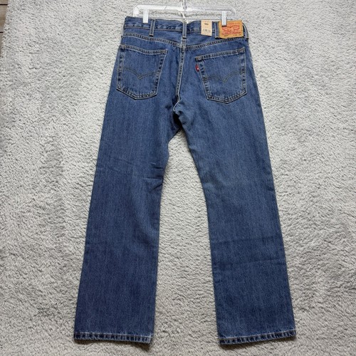 Levis 517 Bootcut Jeans Mens 33x30 Blue Medium Wash Denim Blank Red Tab New