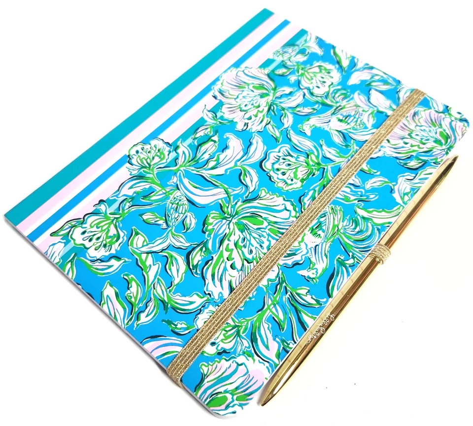 Lilly Pulitzer Journal with Pen in Chick Magnet Cumulus Blue 96 Pages Black Ink - Image 4 of 4