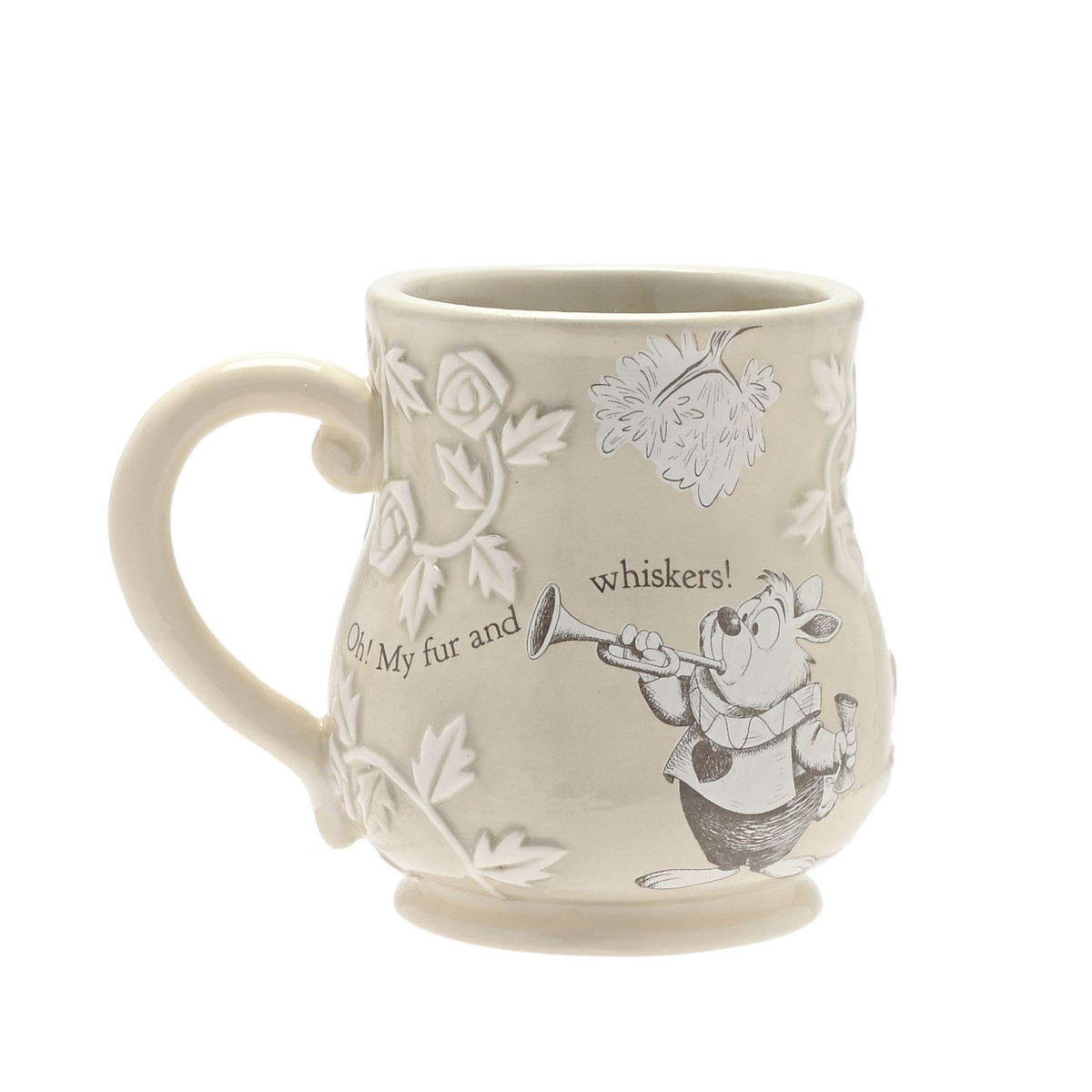 Alice In Wonderland Embossed Mug - White Rabbit Mugs