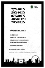 Poster Frames 27x40 28x40 27x39 23x33 46x61 Matt Black With Styrene front
