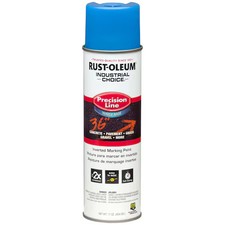 Rust-Oleum 205176 Precision Line Marking Paint, 17 Oz, Fluorescent Blue,