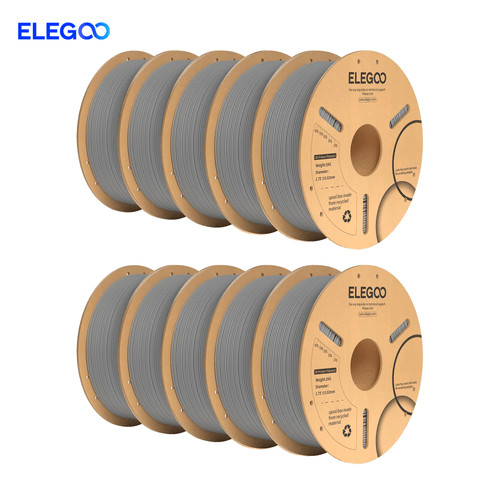 【Value Pack】ELEGOO 10KG Grey PLA+ 3D Printer Filament 1.75mm for FDM 3D Printer