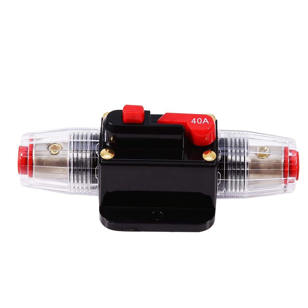 Car Breaker, 12V DC 40A Circuit Breaker, Fuse Holder for Car Audio (k7Y)