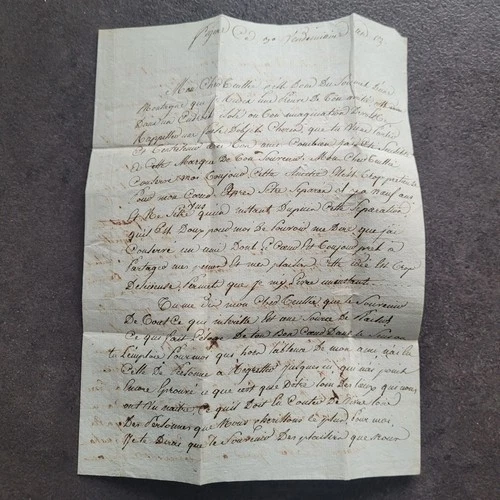 Lettre 1804 au Colonel TEULLIE ami et cousin proche de Jean-François CHAMPOLLION - Photo 5/11