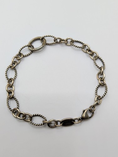 8.75" Retired James Avery Twisted Link Changeable Charm Bracelet