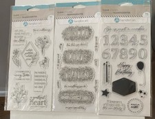 Hampton Art Layering Clear Stamps TRANSPARENTES Lot Of 3