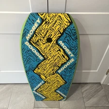Vintage 1992 MOREY Boogie Bodyboard 41” No Leash Yellow And Blue