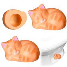 2 Pack Toilet Bolt Caps Decorative Cat Toilet Bolt Screw Cover Caps Ceramic Cute