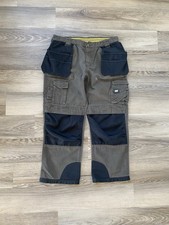Caterpillar Work Brown Pants Sz 36x30 CAT Trademark Holster CARGO Tool Pockets