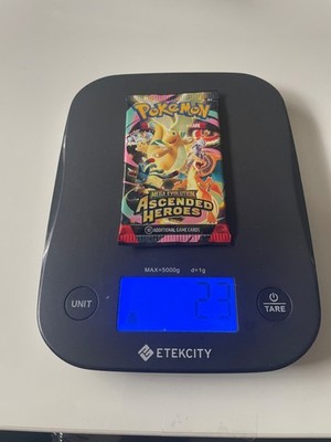 Heavy ~23gPokémon Ascended Heroes Booster Possible SIR, God pack? (D=1g Scale)