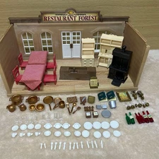 Sylvanian Families Forest Restaurant Early Edition Rare Vintage Toy Set