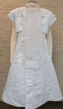 3 - Piece Girls First Communion Dress Size 7 White Cinderella