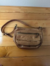 Fossil Long Live Vintage Brown Leather Shoulder Bag Crossbody Organizer Purse