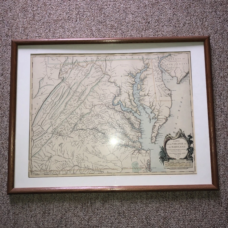 Антикварная карта «Carte De La Virginie, Et Du Maryland 1755  - Изображение 2 из 4