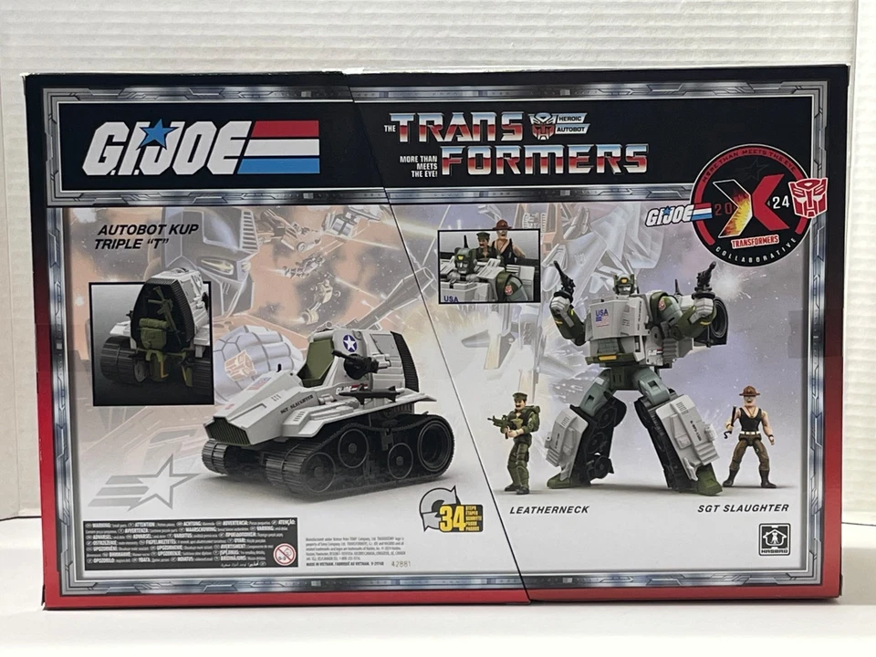 Transformers x G.I. Joe Autobot Kup Triple T SGT Slaughter & Leatherneck Figures - Image 2 of 4