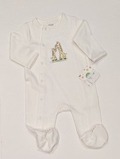 One Piece Little Me Footie Sleeper Giraffes 6 Months, 6M, 12-16 lbs Ivory Color
