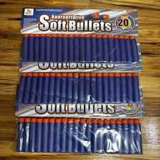 60pc Soft Foam Darts Bullets Refill Pack Nerf Compatible Blue Orange 3x 20pcsNEW
