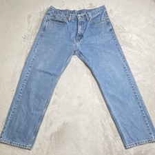 Levi's Men's 505 Light Wash Straight Regular Fit Blue Denim Jeans