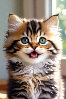 #ad Cute Baby Cat Kitty 4K Wallpaper Digital Art HD Animal Printable Kids Room 1042 $0.99